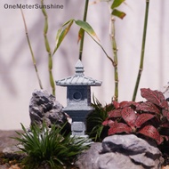 OMS Retro Gazebo Chinese Lanterns Mini Pagoda Model Decoration Stone Miniature Statue Sandstone Home Accessories my