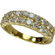 Pre-owned 12-size diamond ring with 1.03ct 18k gold and 4.2g.