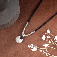 Jiule Necklace Pure Silver 999 Pendant Chubby Lucky Necklace