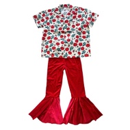 Straw Straw's retro Hong Kong style bell bottoms catwalk costumes studio girls' 80s and 90s t Childr