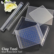 QUENNA Clay Modeling Tool Mud Pressing Plate Transparent Acrylic Round Tube Roller Soft Plasticine P