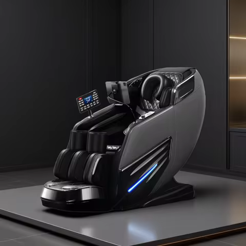 6D Jade 6-Roller Massage Chair w/ Thai Stretch, Zero Gravity & AI Voice - Shiatsu Recliner for Home/