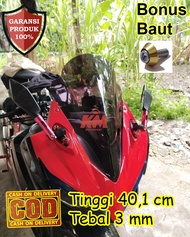 Visor Windshield Jenong Cbr 150r New 2019 Facelift Tinggi 40cm Tebal 3mm Hitam dan Bening