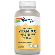 Solaray Timed Release Vitamin C with Rose Hip and Acerola 1000mg, Immunity, Immune System