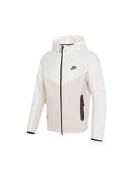 Áo khoác trùm đầu kiểu bạn trai 2024 dành cho nam AS M NK TCH FLC FZ WR Áo khoác dệt kim có mũ trùm