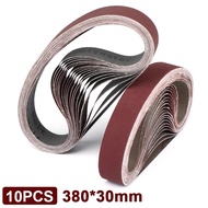 10PCS/set of 380 * 30mm sand belt sanding machine sand for wood soft metal polishing with sanding ma