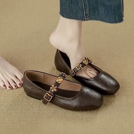 Women's Soft Leather Mary Jane Flats