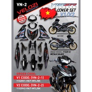 VELOZI full set cover set y15zr V1 V2 Vietnam Crystal Grey With body sticker