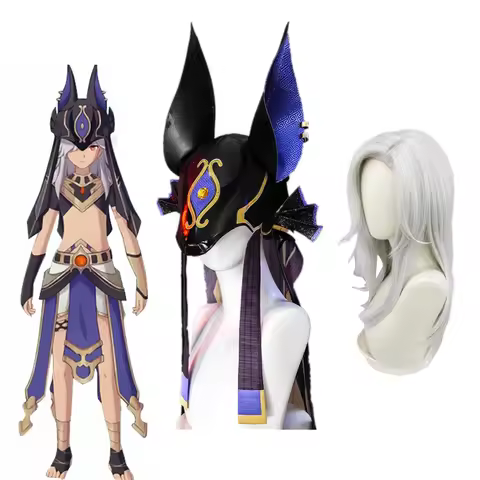 Genshin Impact Cyno Cosplay Hat Game Genshin Cyno Cap Wig Props Accessories Halloween Party Accessor