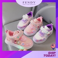 𝙁𝙁 𝙍𝙀𝘼𝘿𝙔 𝙎𝙏𝙊𝘾𝙆 💝 21-30 LED Light Frozen Princess for Kids Girls Sneakers/ Kasut Sneakers Berlampu Ka