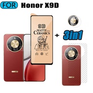 3 IN 1 For Honor X9D Tempered Glass Matte Gaming Screen Protector for Honor X9 D Ceramic Matte Scree