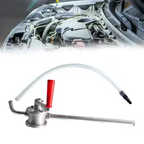 Manual Oil Pump Aluminum Alloy Suction Tube Assembly Barrel Rotary Pump for Vehicle Engine Oil Repla