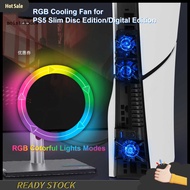 mw Cooling Fan for Ps5 Slim Console Rgb Fan for Ps5 Slim Ps5 Slim Console Fan with Rgb Lights Powerful Ventilation for Silent Operation Gaming Radiator for Southeast Buyers