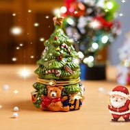 Taiwan Hot Sale {Little Bear Christmas Tree Jewelry Box} Retro Storage Box for Girlfriend Girlfriend