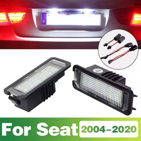 LED Car License Plate Light Bulbs Accessories For SEAT Leon 1P MK2 5F SC MK3 Exeo LIMOUSINE Altea 5P