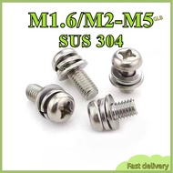 【304 Stainless Steel Anchor Kit】Wall Plug + Screw + Nut 3 in 1 Set | For Concrete Brick Wall Mountin