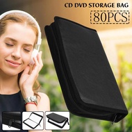 (COD) Tempat Penyimpanan Kaset DVD CD 80 Disc Kulit Sintetis Tas Kaset Disc CD DVD Kualitas Import