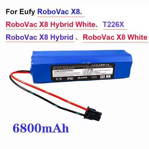 6800mAh Li-ion Battery For Eufy RoboVac X8, RoboVac X8 Hybrid, RoboVac X8 White, RoboVac X8 Hybrid W
