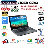 ACER C740 Intel Celeron 3205U 4GB RAM 16GB SSD || Display 11.6 Inch HD Display Play Store Chromebook || Chrome OS
