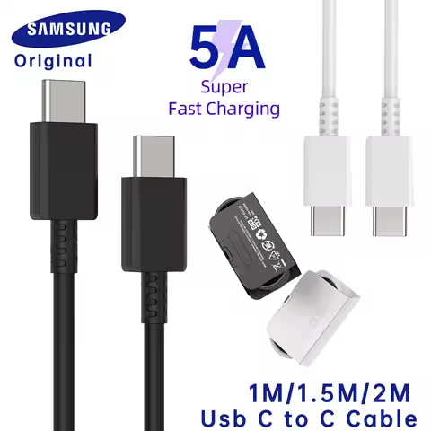 Samsung 5A Pd Usb Cable 45W Type C To Type C Super Fast Charging Cabel Galaxy S25 Ultra S24 S23 S22