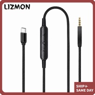 LIZMON 2.5mm to Type C Cable, Lossless Noiseless With Mic 2.5mm to USB C Sound Cord, 4.9ft / 1.5m Br