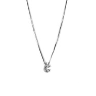 Dparis silver necklace initial C