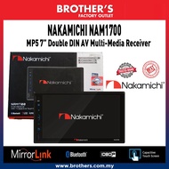 NAKAMICHI NAM1700 2DIN-7'' W/MP5 PHONE LINK MIRRORLINK,BLUETOOTH MKV,FLV PLAYER - NO DVD