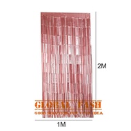 Rose red foil curtain backdrop/ tassel curtain/ foil fringe curtain curtain foil curtain/ curtain sl