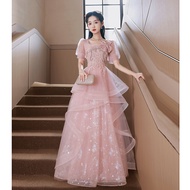 EAGLELY 2024 Sequins Glitter Princess Long Evening Dress Bridesmaid Dress Banquet Formal Ball Gown F