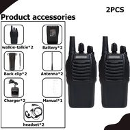 วิทยุสื่อสาร 888S รุ่นมินิพกพา กันน้ำ IP54 แบตเตอรี่ 1800mAh ใช้งานได้7วัน สื่อสารไกล1-5กม. เหมาะก่อ