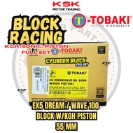 【5.5 SALE】TOBAKI RACING BLOCK FULL SET WITH KGH(SONIC) PISTON + CLIP EX5 DREAM WAVE100 EX5 CLASS110