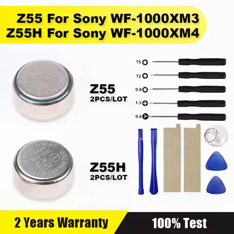 2pcs/lot Z55 Z55H New Replace Battery For Sony WF-1000XM3, For WF-1000XM4 WF-SP900/SP700N /1000X WI-