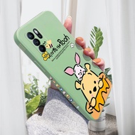 เคสสำหรับ OPPO Reno6 Z 5G Reno 6 Z 5G Reno 6Z 5G เคส HP ใหม่เคสการ์ตูนหมีพูออกแบบด้านข้างเคสโทรศัพท์ขอบสี่เหลี่ยมเคสซิลิโคนลายกล้องคลุมทั้งหมดเคสป้องกันการกระแทก