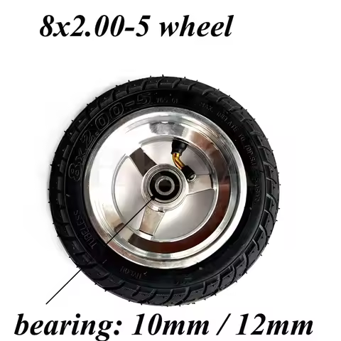 8x2.00-5 Wheel Tubeless Tyre 2.10-5 Vacuum Tire Wheel Hub for Electric Scooter Kugoo S3 Pocket Bike 