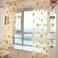 MALCOLM1 Curtain Voile Window Blind Floral Balcony Screening