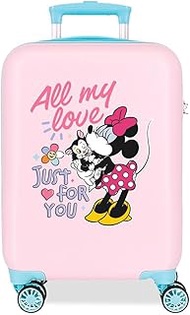 Joumma Minnie Party Cabin Suitcase White, Hard ABS Hard Case ABS Combination Lock Side 28.4L 2kg 4 D