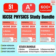 [Softcopy PDF📚] Cambridge IGCSE PHYSICS 0625 A* Softcopy Study Bundle (Notes, Flashcards, Quizcards,
