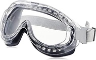 Honeywell Uvex S3405X Flex Seal Safety Goggles, Navy Body, Clear Uvextreme Anti-Fog Lens, Fabric Headband, Blue/Clear