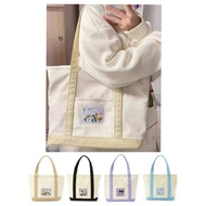 Ready Stock Korean Version Simple Canvas Bag Shoulder Bag Tote Bag Cute Pochacco Cinnamoroll Kuromi 