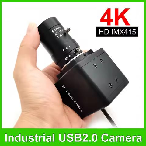 Industrial 4K USB Webcam 8MP IMX415 5-50mm Varifocal CS Lens 2K 4MP F5253 Usb Video Camera Compatibl