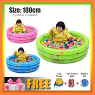 [Ready Stock] Inflatable 3 Rings Round Swimming Kids