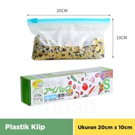 Inaso Plastik Zipper Klip Penyimpanna Buah Sayuran Kulkas Transparan Storage Makanan Bening Pouch Tr