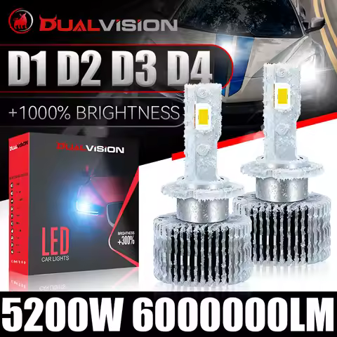 Dualvision D2S D2R LED Headlight Canbus CSP HID D1S D1R D3S D3R D4S D4R D5S D8S Xenon Lamp 5200W 600