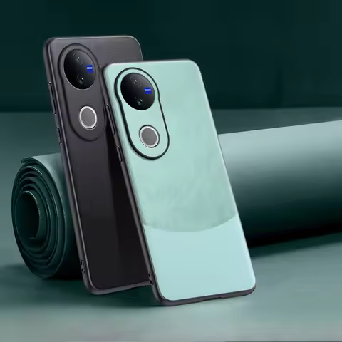 Case For VIVO V50 V40 Luxury Leather Contrast Soft Edge Cover For VIVO V50 V 40 Anti-drop Shockproof