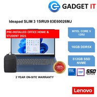 LENOVO IDEAPAD SLIM 3 15IRU9 83E60026MJ / 83E60027MJ LAPTOP (C5-120U,16GB,512GB SSD,15.6" FHD,INTEL 