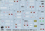 Toro Model 1/72 Polish Army Rocket Gun Decal Vol. 2 Plastic Model Decal TRM72D54