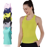 (S-XL)Women Quick Dry Marathon Running Sport Vest Athletic Yoga Exercise Training Fitness Tops Tenni