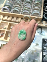 天然翡翠 緬甸 A玉 玉鐲 • 白底青如意翡翠吊墜