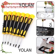 YOLANDAGOODS Disassembly Repair Tools, With Hole Plastic Torx Screwdriver, T3/T4/T5/T6/T7H/T8H/T10H 