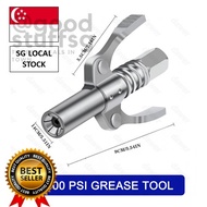 [SG FREE 🚚] Grease-Gun Hose kit 10000psi Double Handle Grease Quick Self Locking Coupler Nozzle Leak-Free Heavy Dut